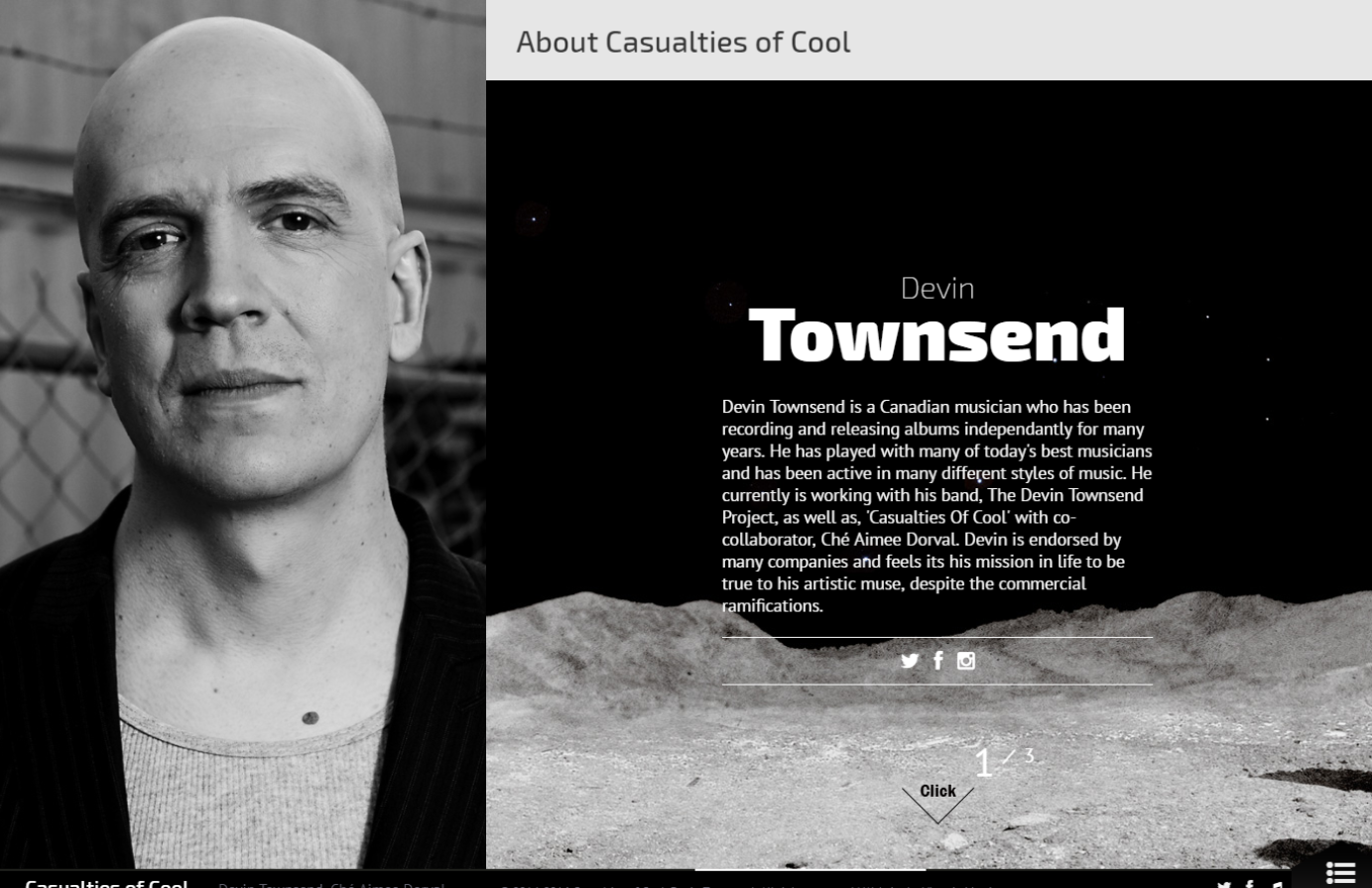 Website for Casualties of Cool by victimlas