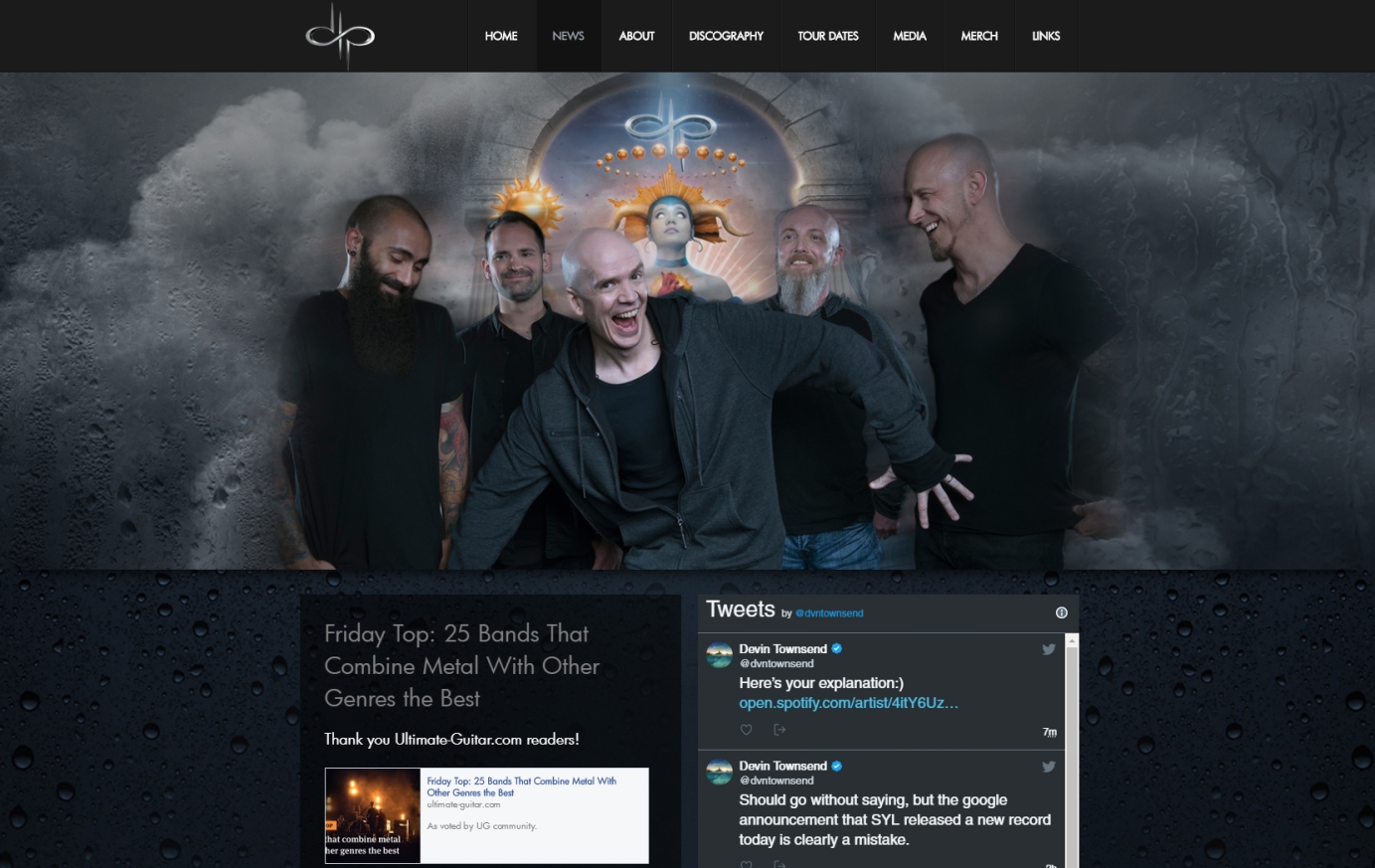 Website for Devin Townsend (2016)
