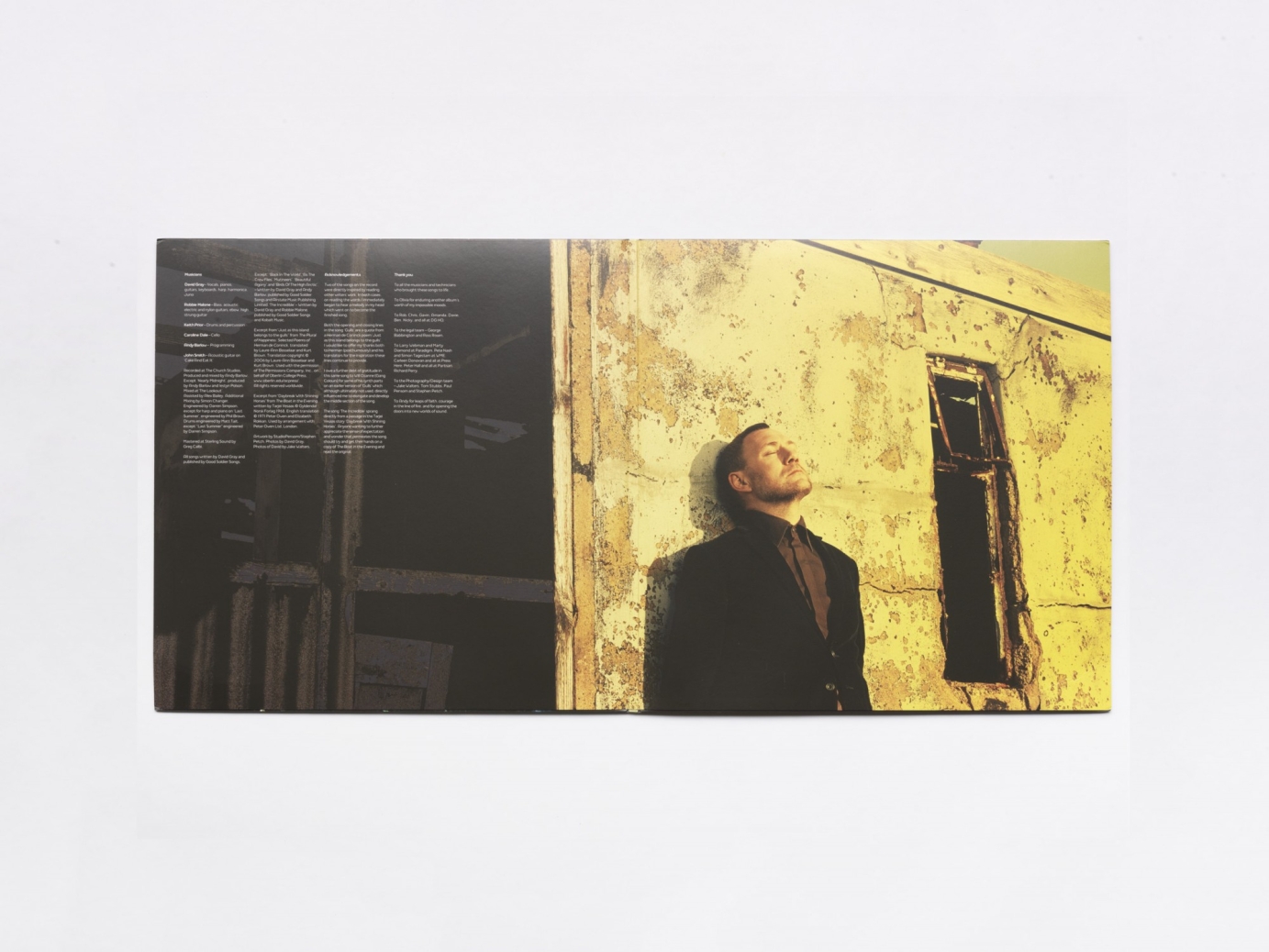 Creative direction and graphic design for David Gray by StudioPensom