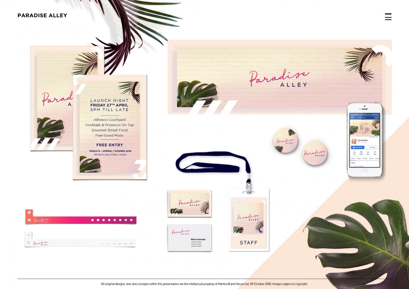 Paradise Alley Branding and Launch Print Campaign