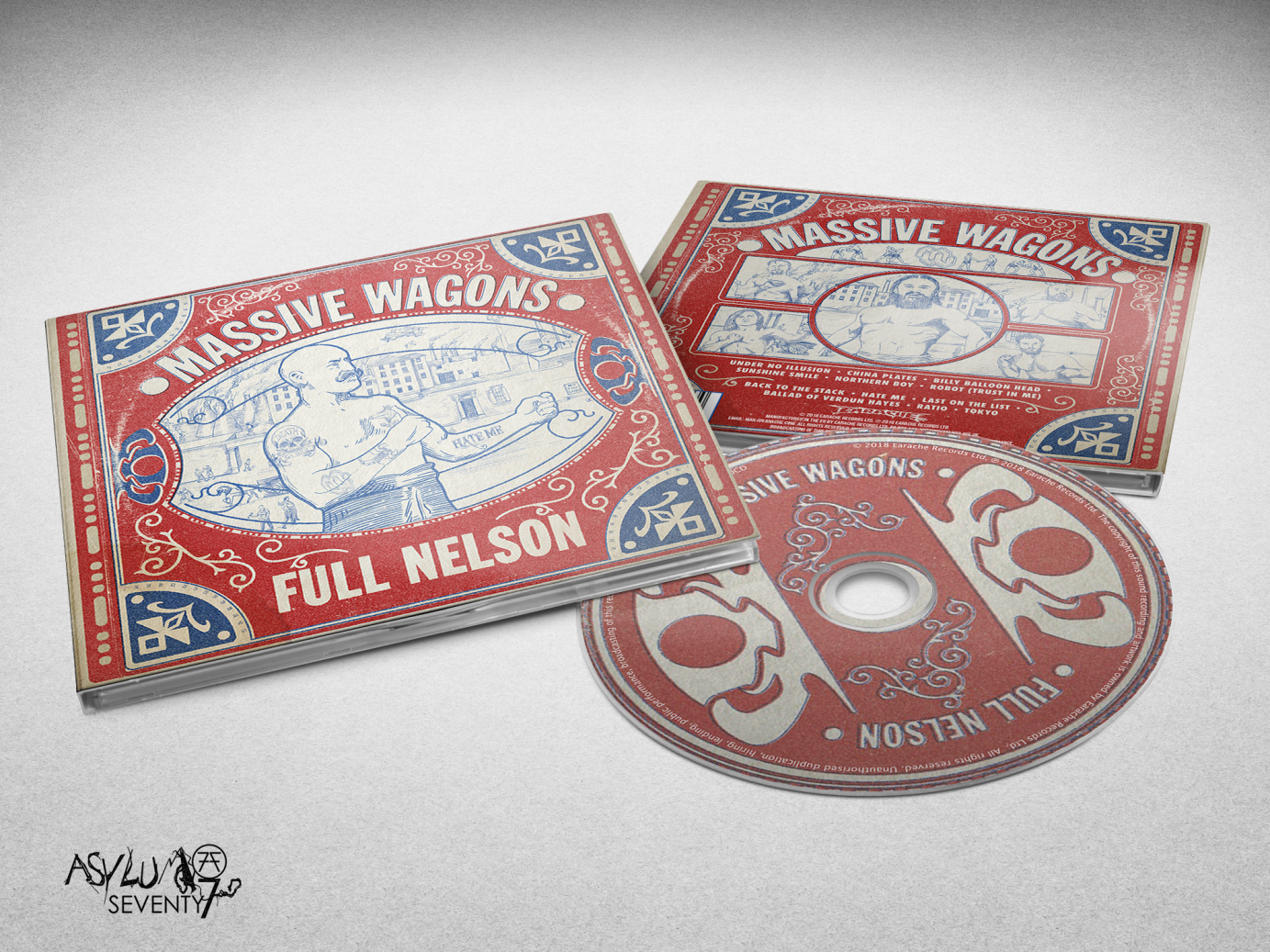 Graphic design for Earache Records, Massive Wagons by ASYLUMseventy7