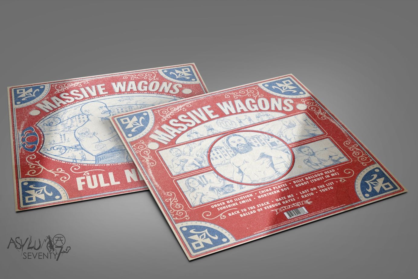 Graphic design for Earache Records, Massive Wagons by ASYLUMseventy7