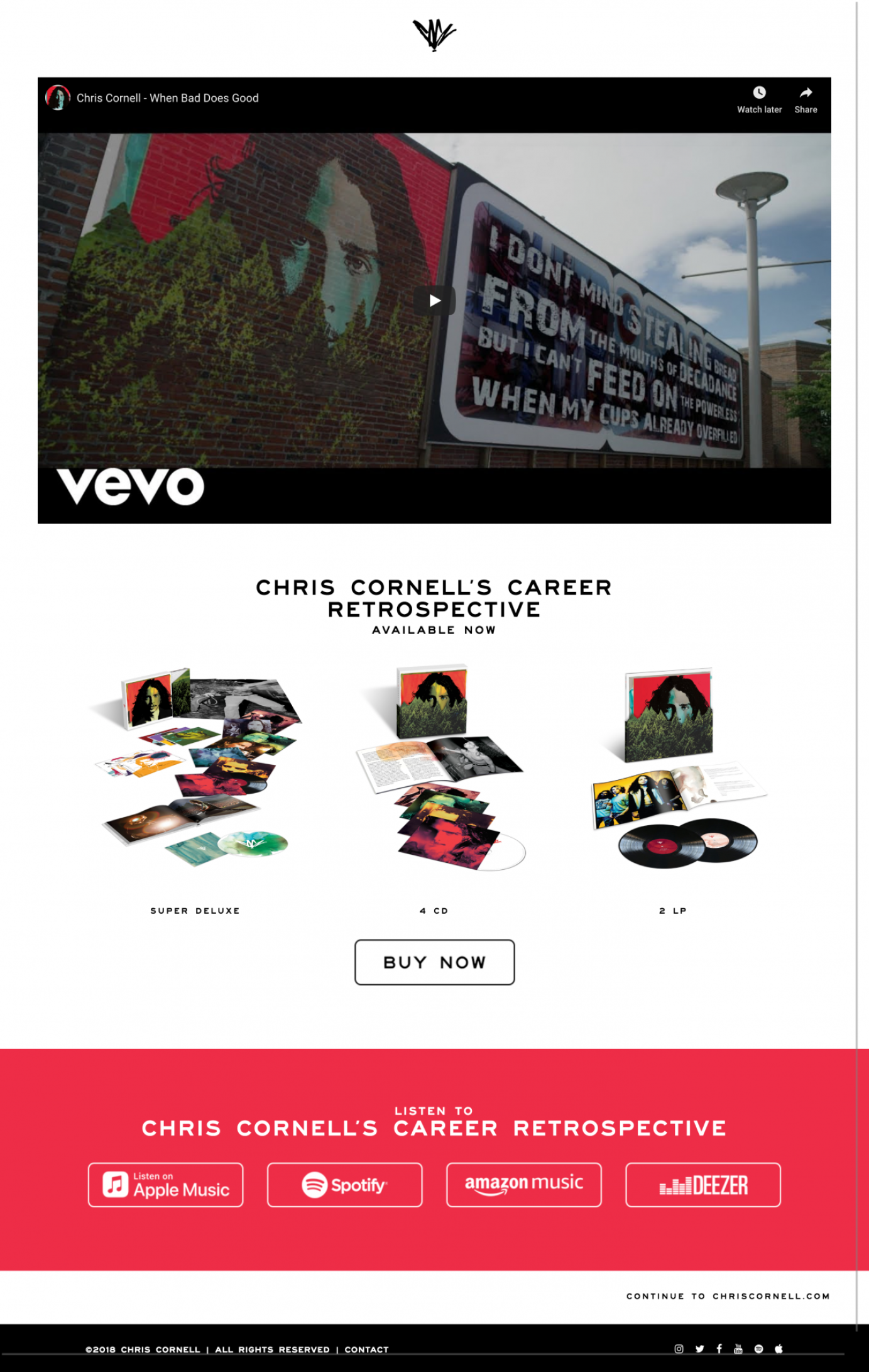 Website for Chris Cornell by MontezFrench