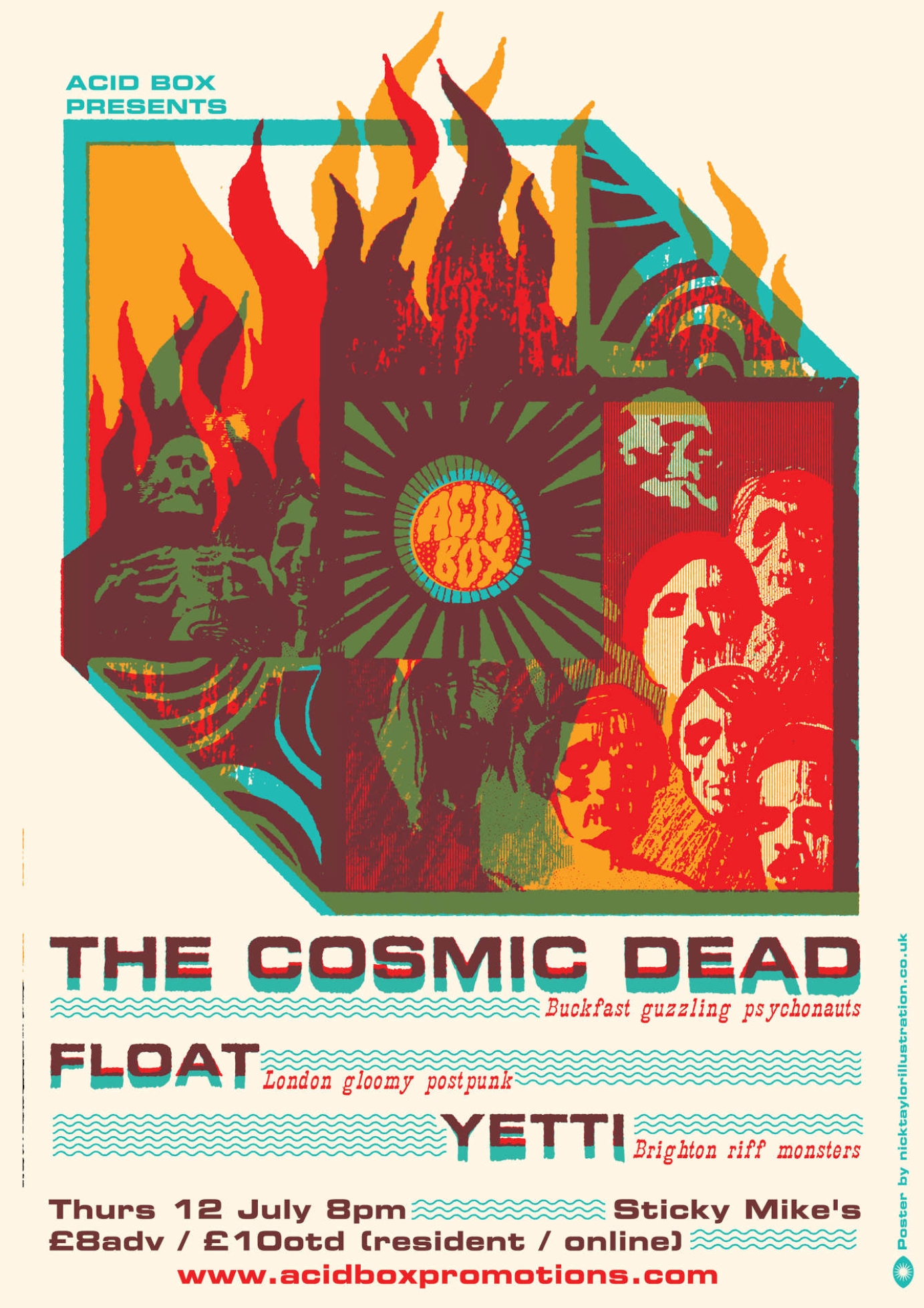 Artwork for New Candys, The Cosmic Dead, The Oscillation by NickTaylorIllustration