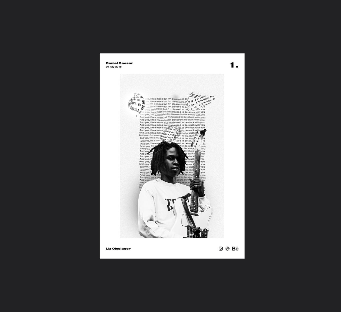 Graphic design for LANY, Moses Sumney by Lizolyslager