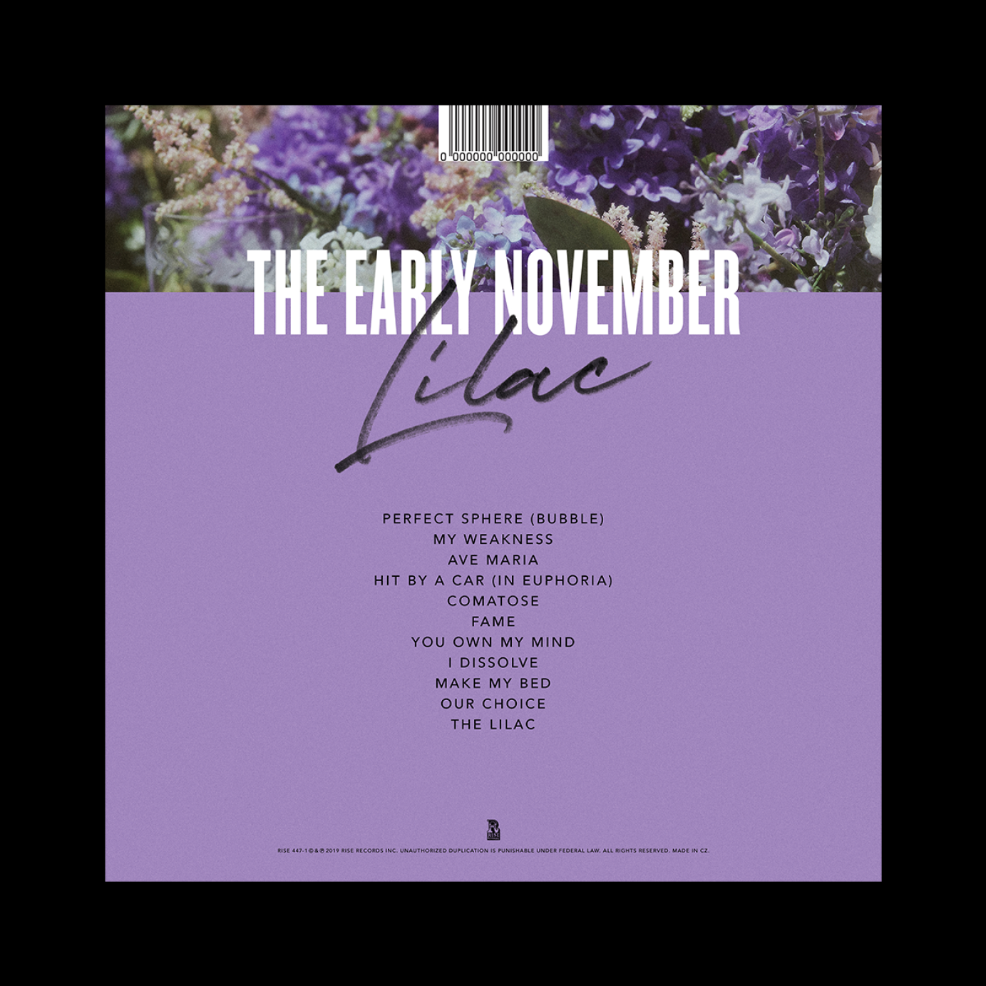 The Early November - Lilac LP Layout