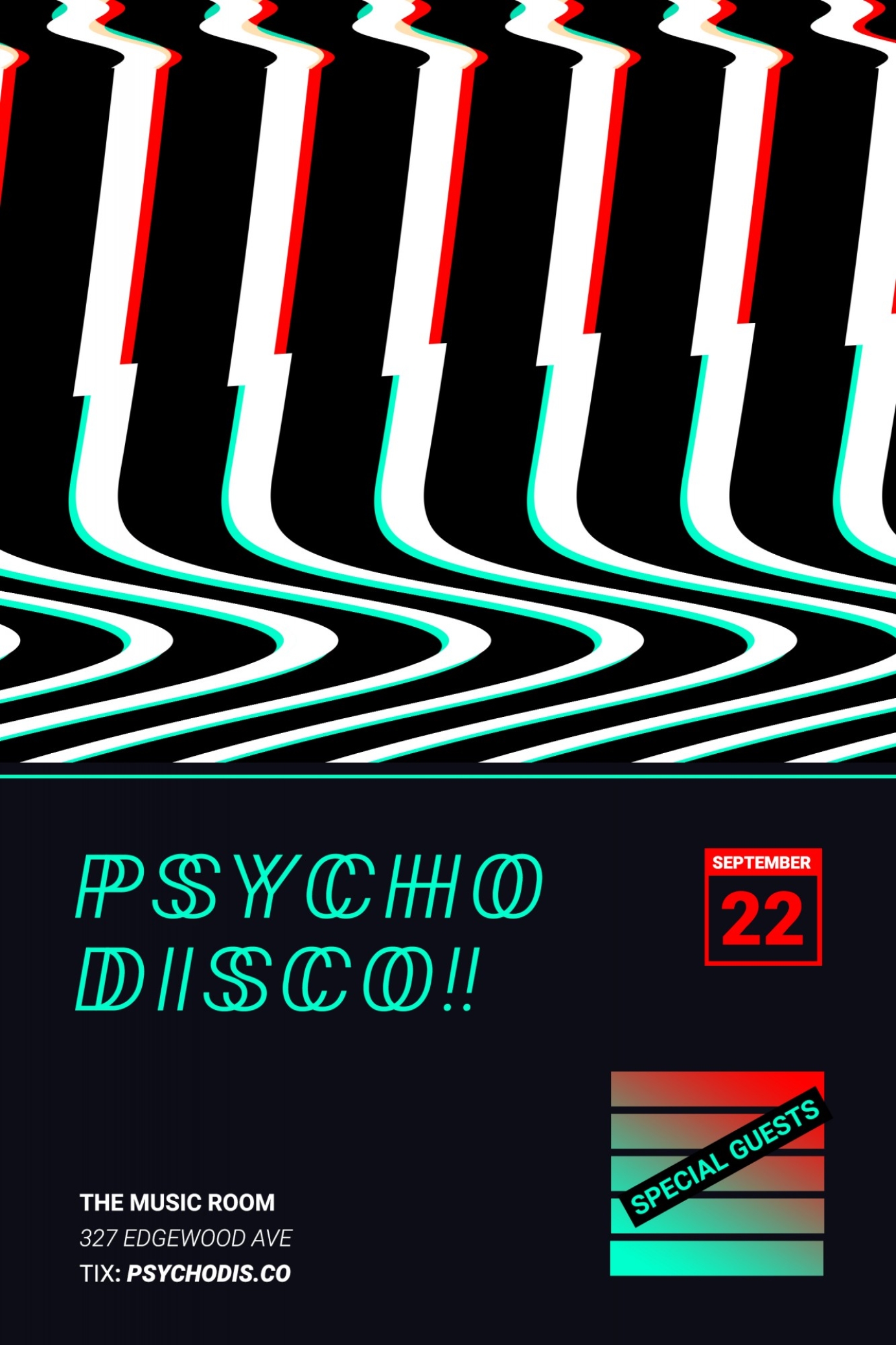 Psycho Disco! Event posters