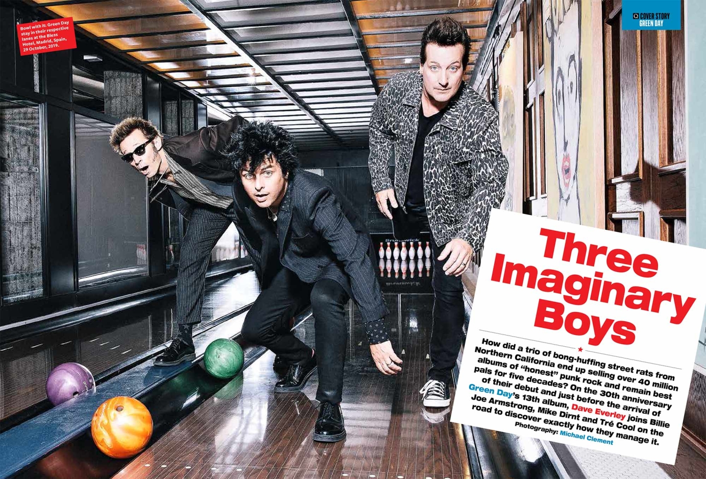 Cover feature of Green Day for Q magazine