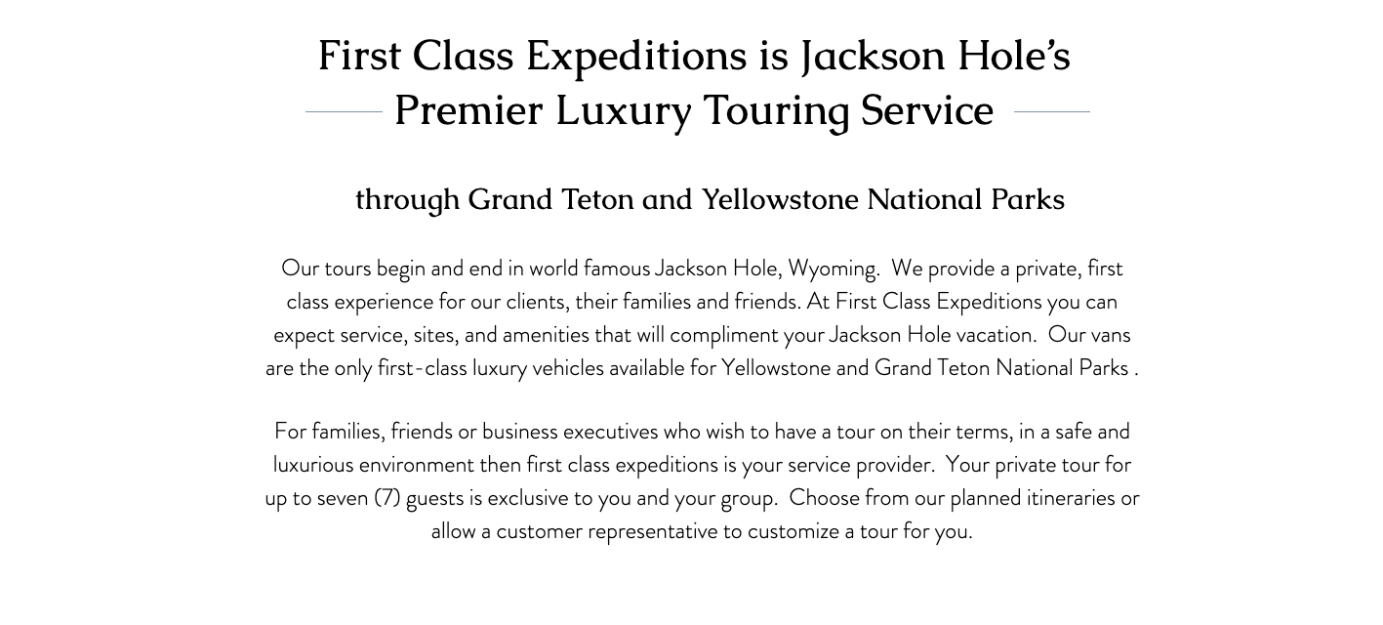 First Class Expeditions