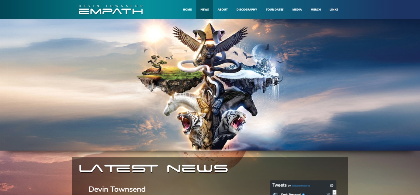 Website for Devin Townsend (2019)