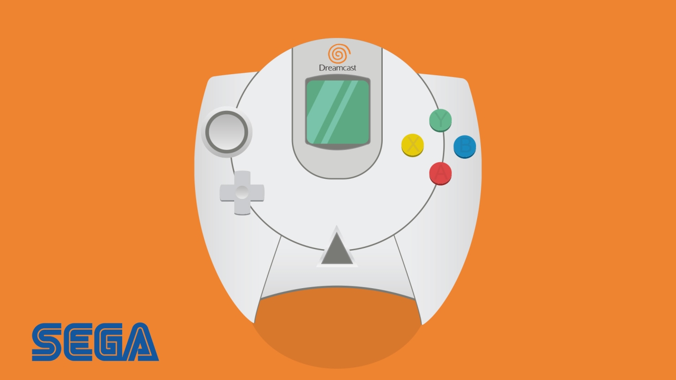 Sega Dreamcast Controller vector illustration