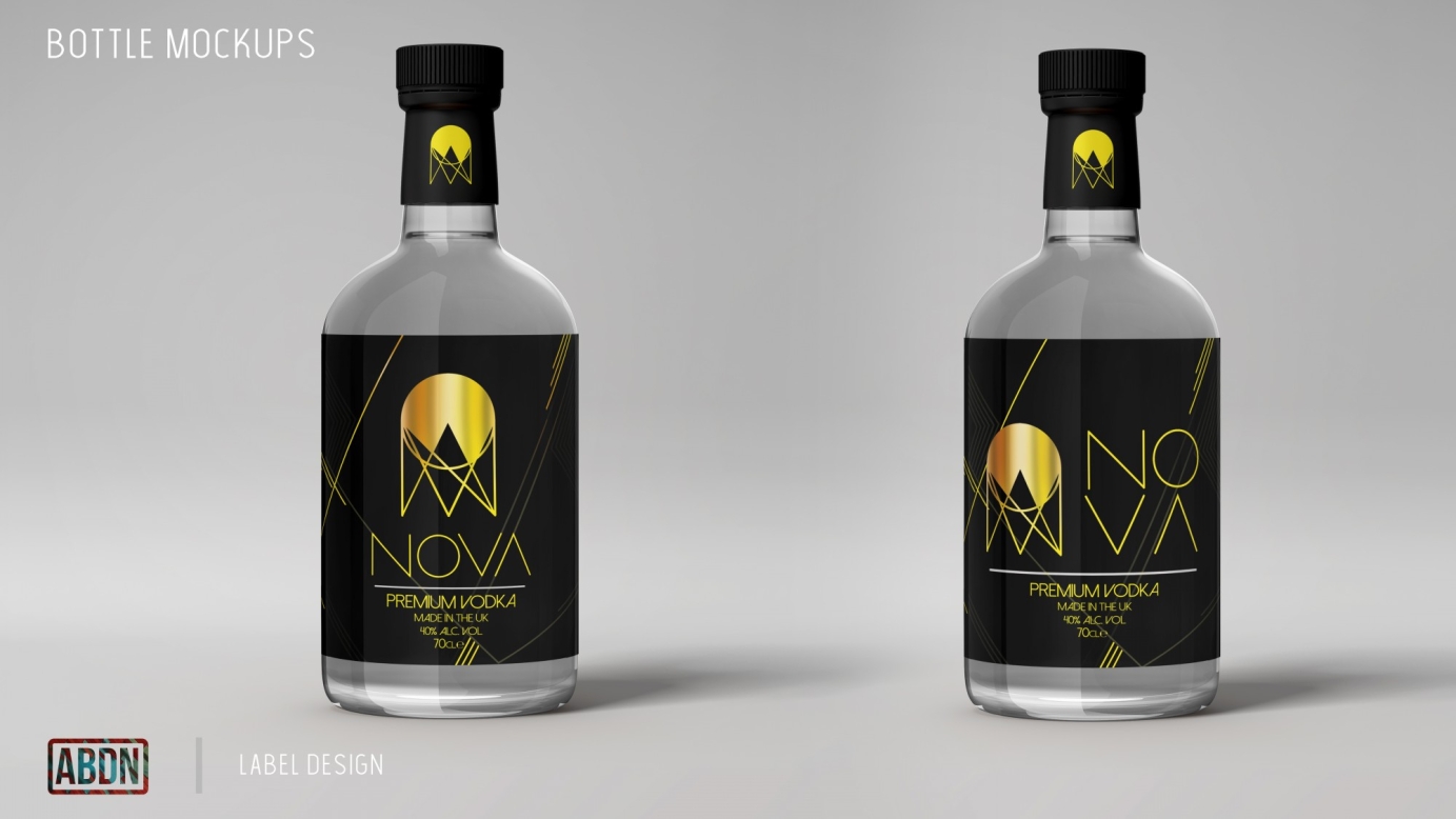 Nova Vodka - Logo design, branding and label design