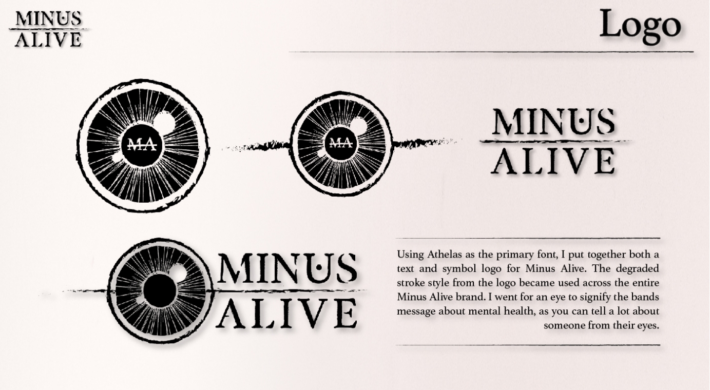 Minus Alive - Branding for an Alternative Rock Band.