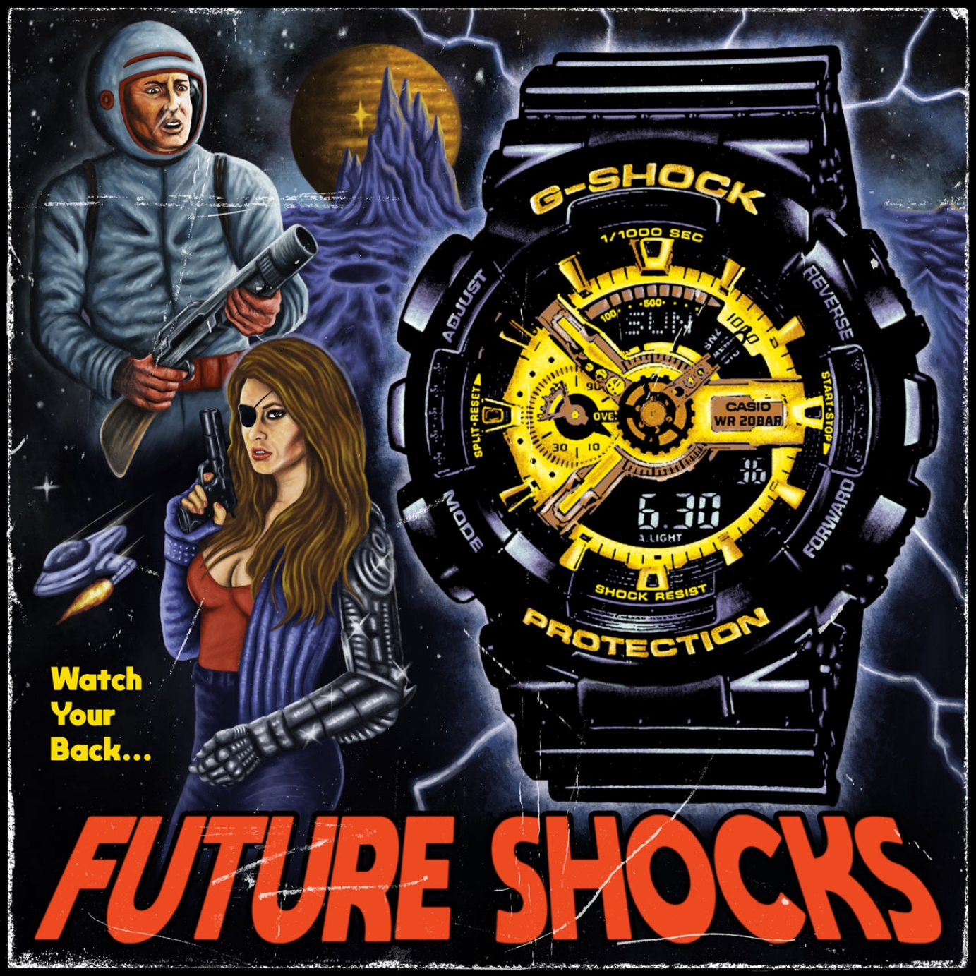G-Shock design and illustration, creative direction.