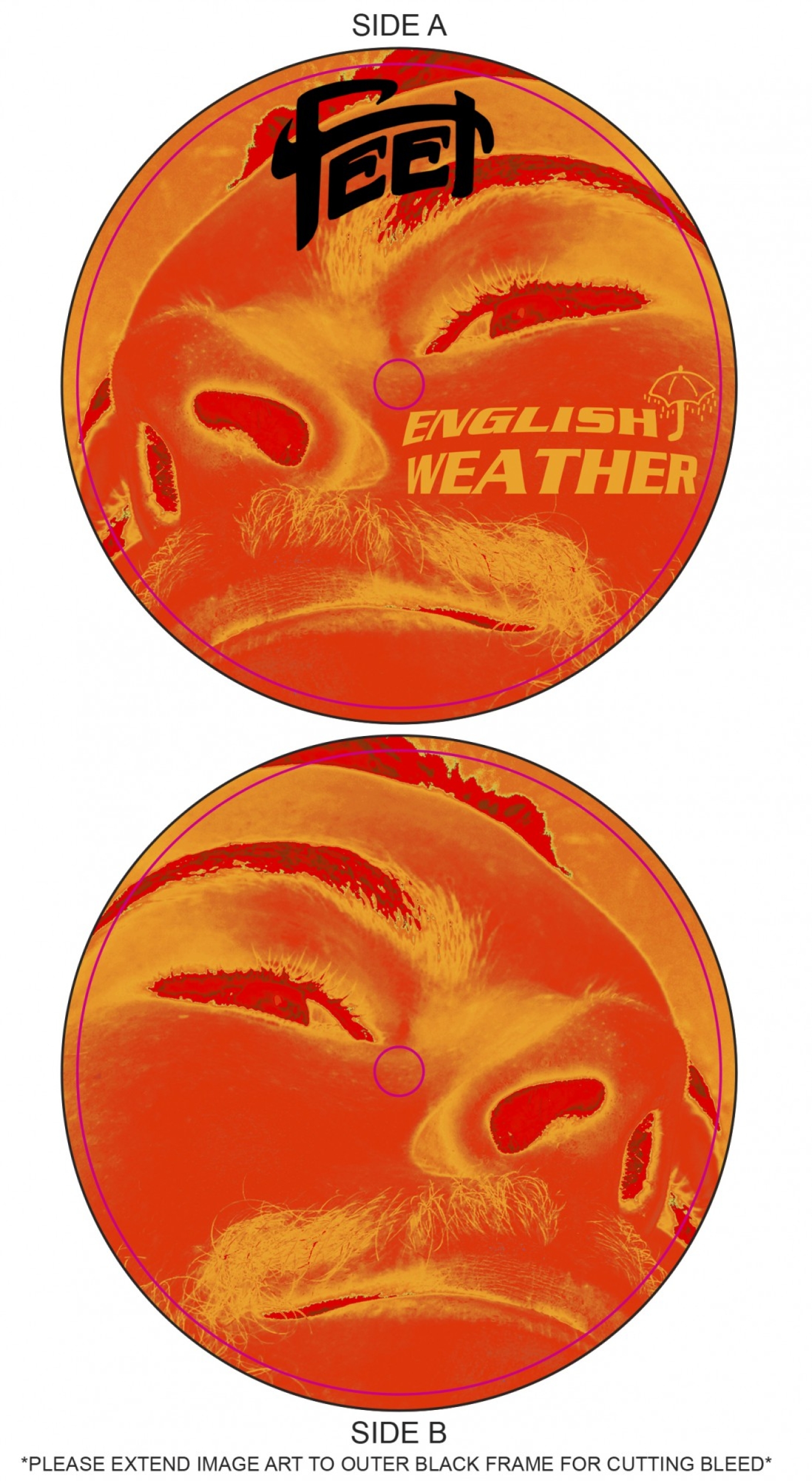 English Weather Single Cover Art and Picture Disk Design