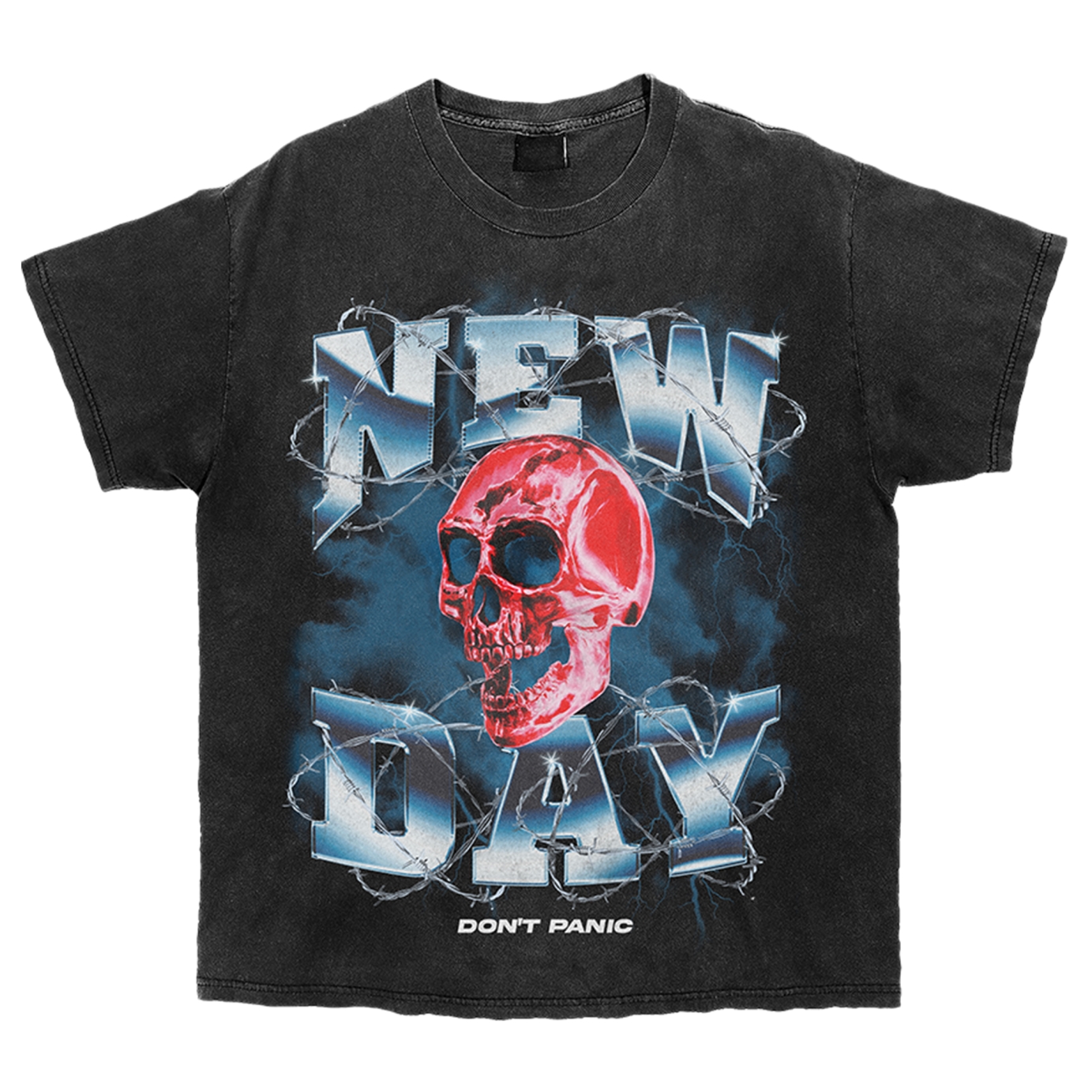 Chrome Skull Design for a local clothing brand, "NEW DAY CLOTHING"