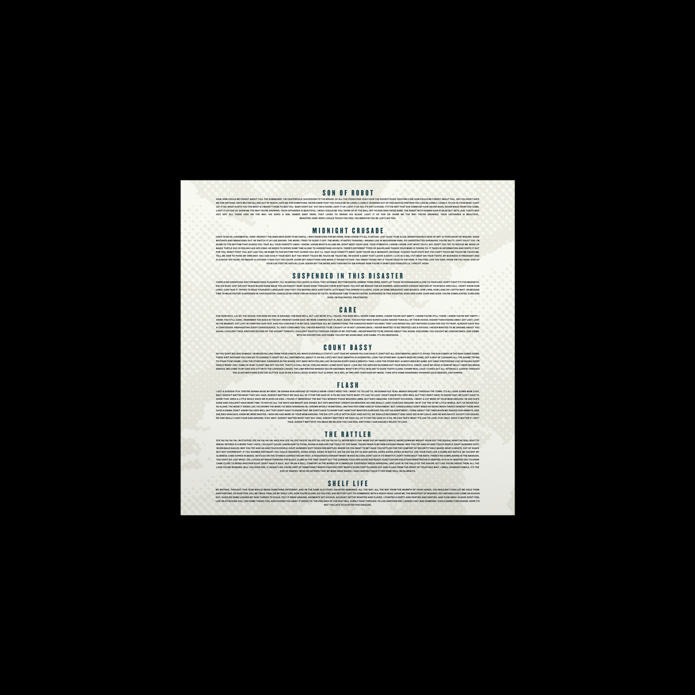 Dance Gavin Dance - Artificial Selection LP Layout