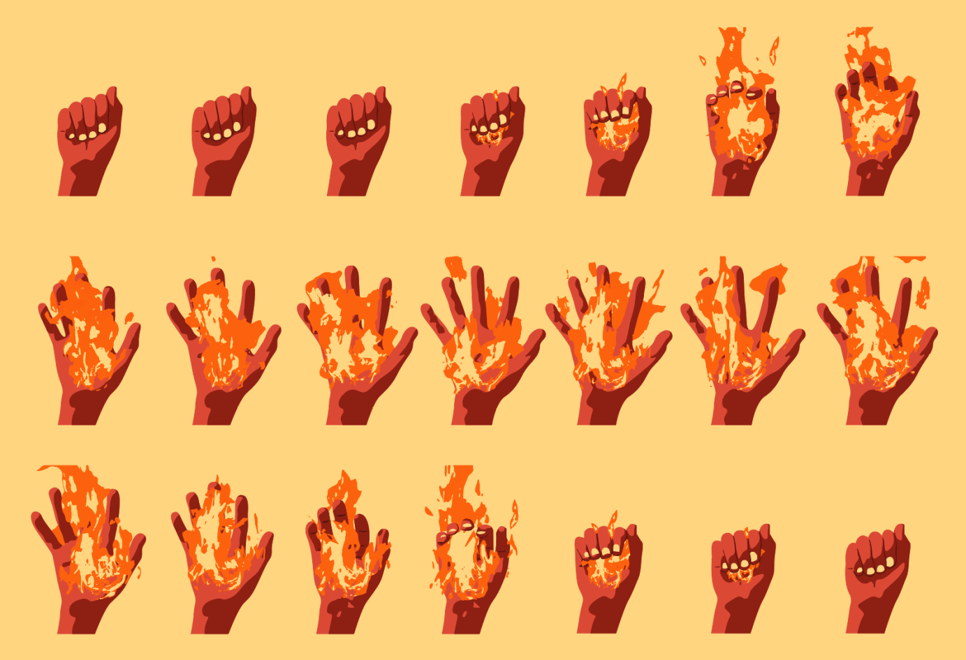 Flaming Hand