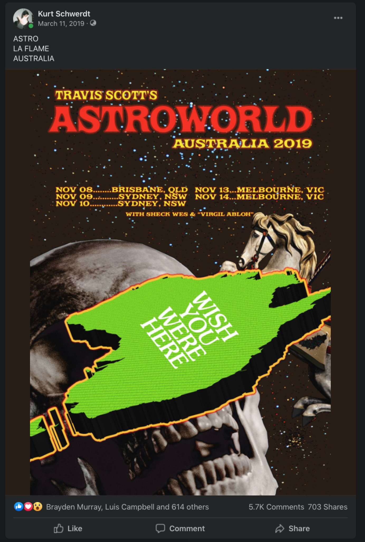 Mockup Travis Scott Astroworld Poster