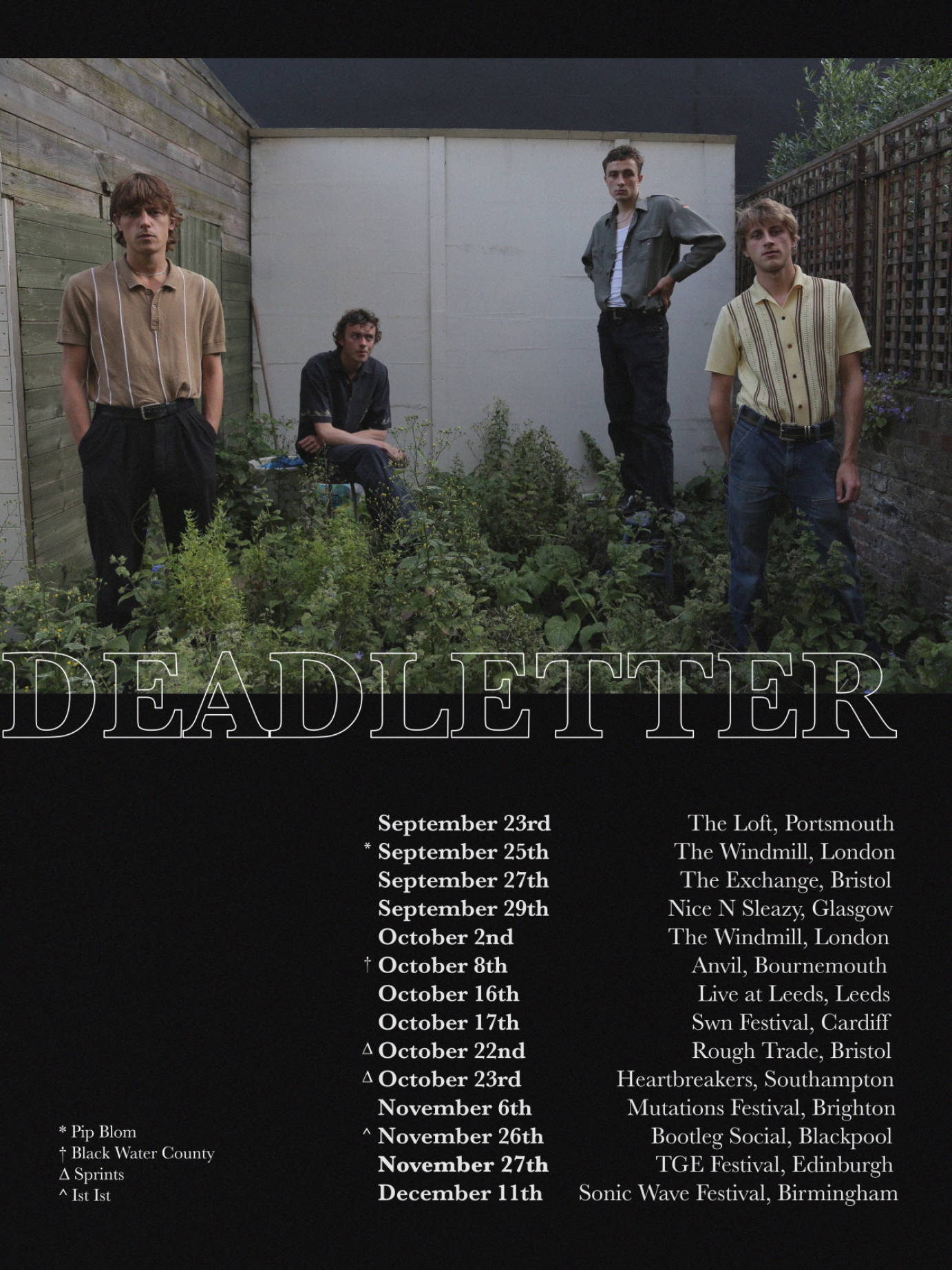 Deadletter UK Tour Poster
