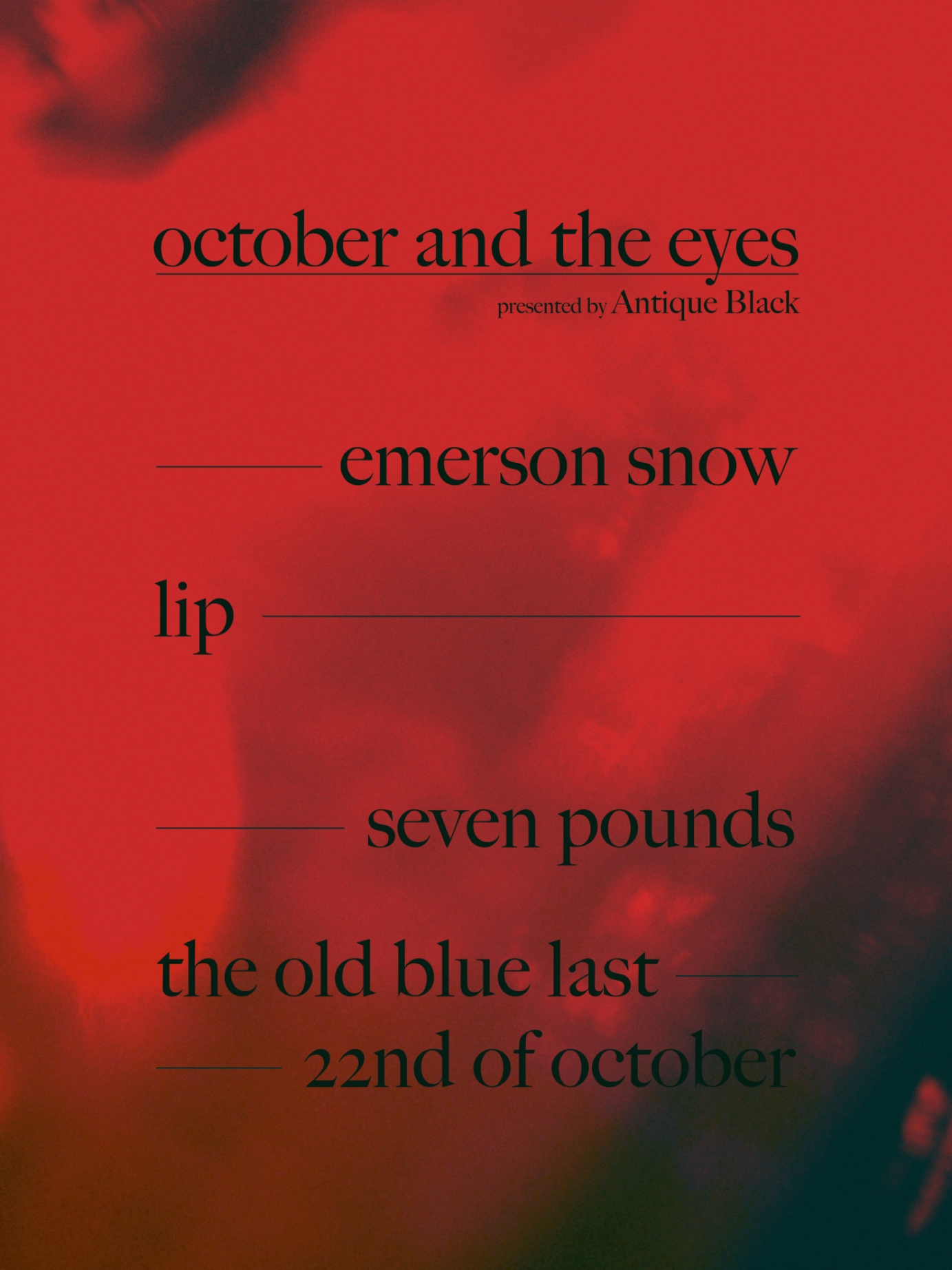 October And The Eyes @ The Old Blue Last