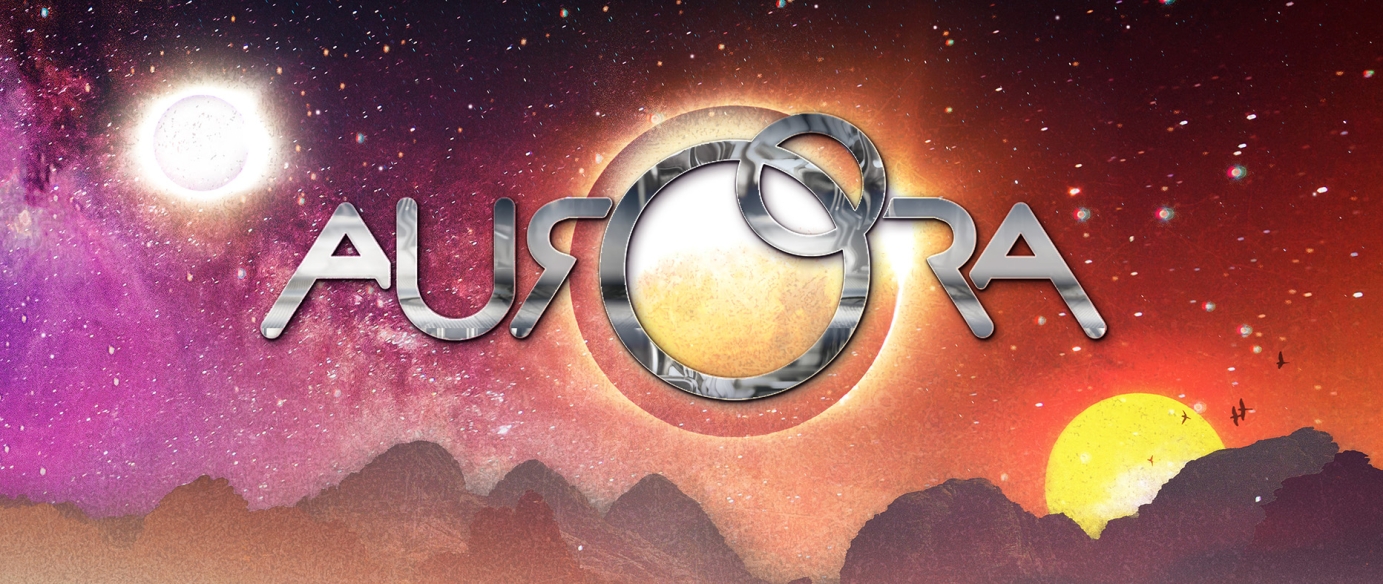 Aurora band logo and gatefold album cover