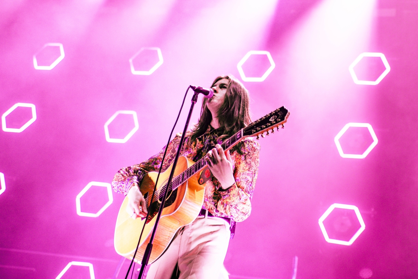 Blossoms performing live at the AO Arena in Manchester. Live music photography by Abbie Jennings