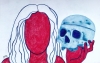 Girl and skull